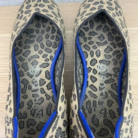 Rothys The Flat Leopard Print Round Toe Slip On Women's Size 9.5 - Picture 7 of 12